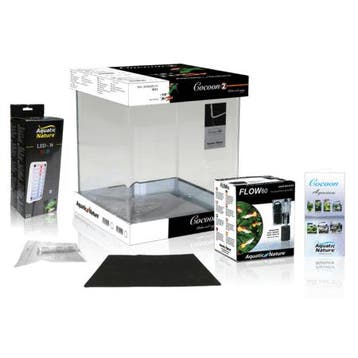 Aquarium COCOON LED 2 (18,5 L) 25x25x30H, Verzenden