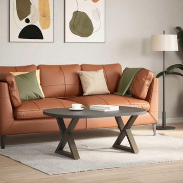 vidaXL Salontafelpoten 2 st 60x(42-43,3) cm staal naturel, Verzenden, Nieuw