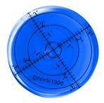 Ronde waterpas 66x11 mm blauw, Verzenden, Nieuw