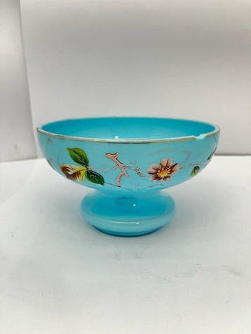 Boîte à bijoux - Français en verre opaliné du XIXe siècle