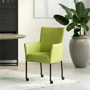 Set van 8 Leren eetkamerstoelen Deal met armleuning -, Ophalen of Verzenden, Nieuw, Leer