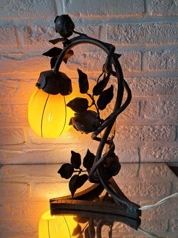 Lampe - Verre, Fer, Antiek en Kunst