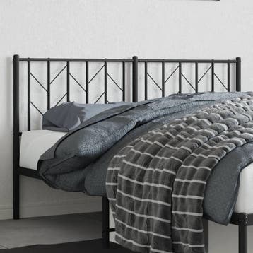 vidaXL Vervangend hoofdbord 150 cm metaal zwart, Huis en Inrichting, Slaapkamer | Bedden, Verzenden, Nieuw