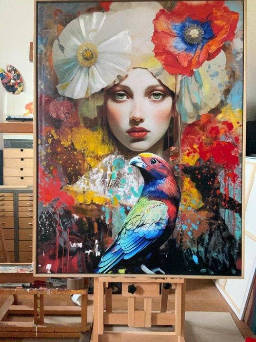 Volker Rossenbach - Birdland-Gambit, Antiek en Kunst, Kunst | Schilderijen | Modern