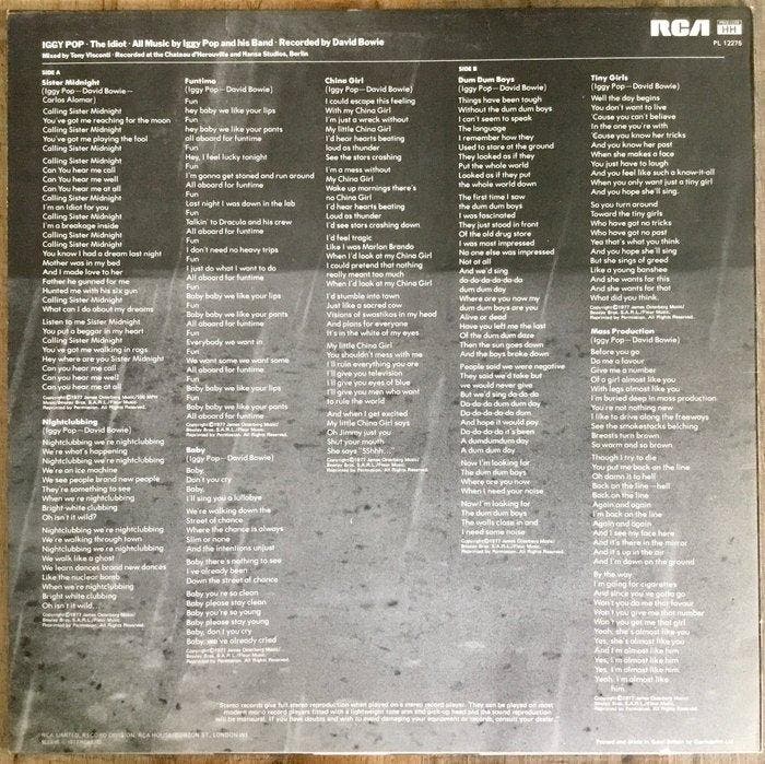 Iggy Pop - The Idiot - 1st UK pressing - LP album (op, Cd's en Dvd's, Vinyl Singles