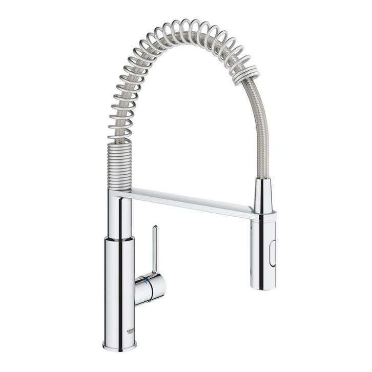 Keukenkraan GROHE Get 1-Gats Met Professionele Handdouche, Doe-het-zelf en Bouw, Sanitair, Kraan, Nieuw, Chroom, Ophalen of Verzenden