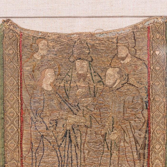 16e-eeuws textiel, borduurwerk zuidelijke Nederlanden -, Antiquités & Art, Art | Art non-occidental