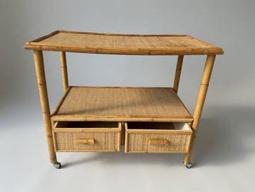 Kabinet - Rattan, cane en bamboe - twee-deurs