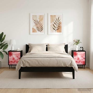 vidaXL Nachtkastje AACHEN 2 st Zwart eiken 36 x 33 x 51 cm, Verzenden