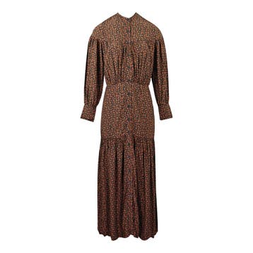 By Malene Birger • bruine maxi jurk • 34, Kleding | Dames, Bruin, Verzenden, Maat 42/44 (L), Nieuw