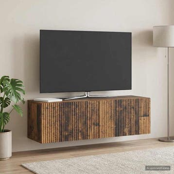 vidaXL Wandmontage TV-kast 98 x 31 x 30 cm Oud hout Bewerkt, Verzenden, Nieuw