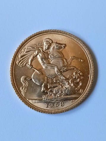 Verenigd Koninkrijk. Elizabeth II. Sovereign 1968 (Zonder
