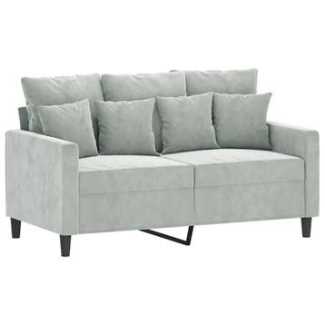 2-zitsbank fluweel grijs | 41% Korting | Retour deal, Verzenden, Tweepersoons, 75 tot 100 cm, Zo goed als nieuw