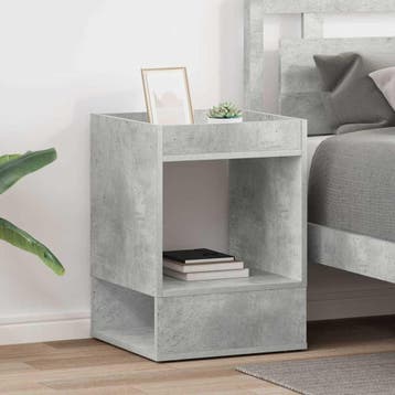 vidaXL Bijzettafel 2 st Beton Grijs 40 x 40 x 56 cm Bewerkt, Verzenden, Nieuw