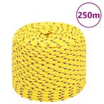 vidaXL Boottouw 8 mm 250 m polypropyleen geel, Verzenden, Nieuw