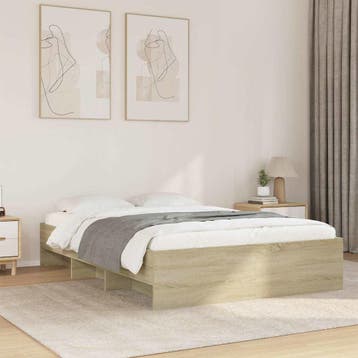 vidaXL Bedframe zonder matras hout sonoma eikenkleurig, Verzenden