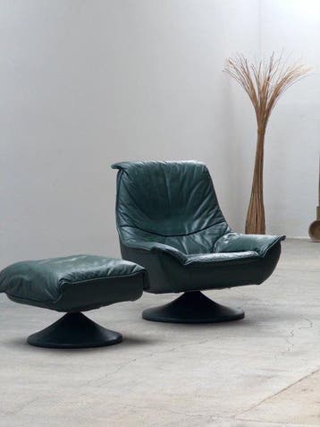 Fauteuil - « Tulipe » - Cuir - chaise pivotante