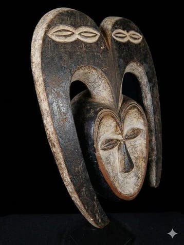 Prachtig masker kwele - kwele - Bakwélé - Gabon (Zonder
