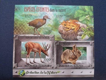 België - Verzameling Burundi met thema flora en fauna, 45, Gestempeld