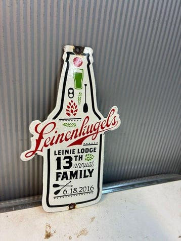 Leinenkugel’s Beer – Emaille Reclamebord – Bierfles –