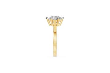 Bague - 14 carats Or jaune, Platine rhodié - 2.10ct. tw.
