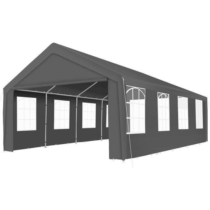 tectake Partytent Mammut 8x4m met plug-in systeem, stevig en, Jardin & Terrasse, Tonnelles, Envoi