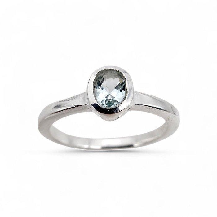 Sans prix de réserve - Bague Argent - Aigue-marine, Bijoux, Sacs & Beauté, Bagues