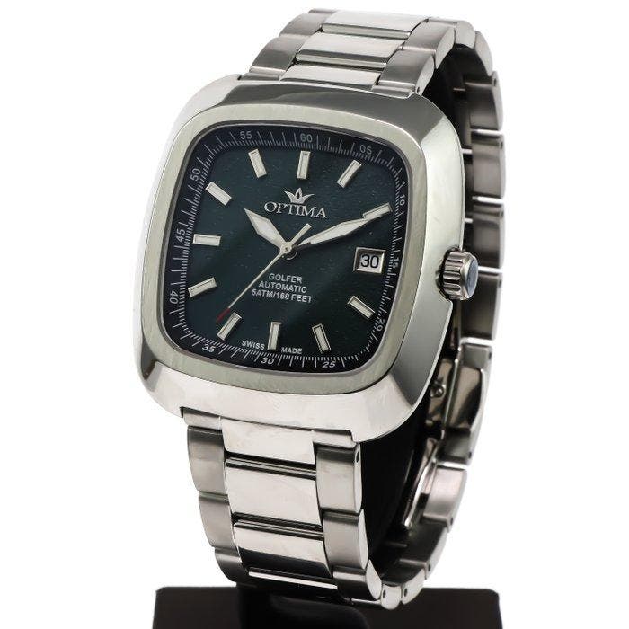 Optima - Golfer Swiss Automatic Watch - OSA487-SS-12 -, Handtassen en Accessoires, Horloges | Heren