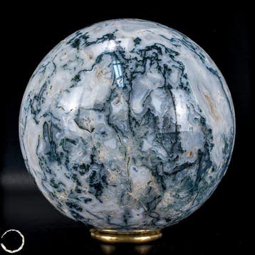 Topkwaliteit natuurlijke mosagaat, zeer artistiek Sphere-