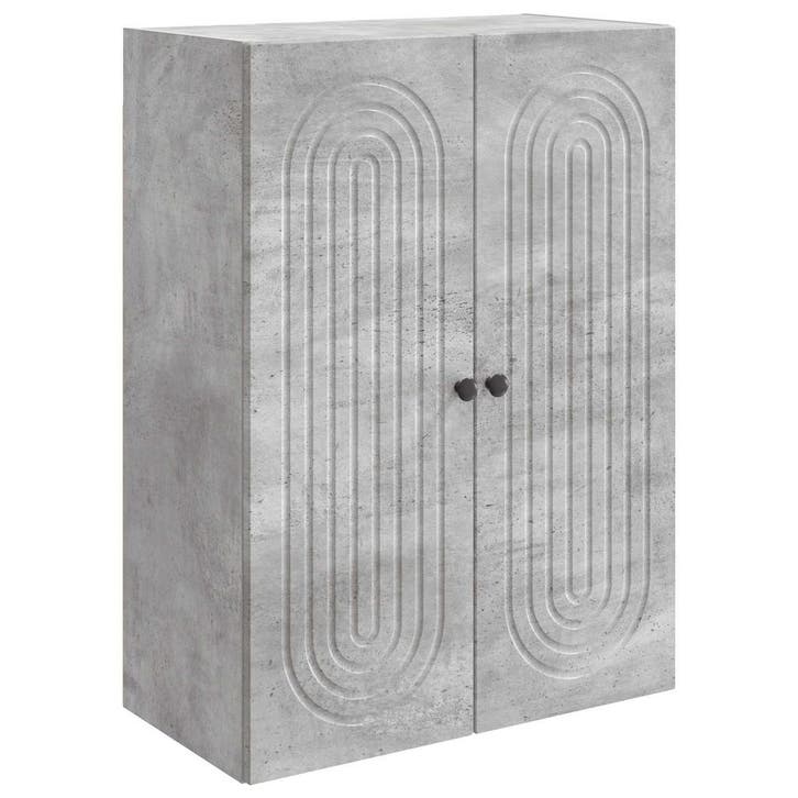 vidaXL Wandkast Betongrijs 66 x 34,5 x 90 cm Bewerkt hout, Huis en Inrichting, Kasten | Overige, Nieuw, Verzenden