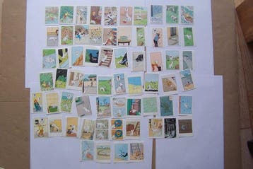 64 chromos Milou Bubble Gum + 6 Affiches Bobbie - 3 Comic