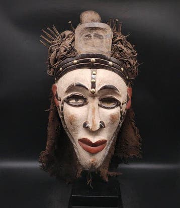 Magnifique - Casque - kongo - République démocratique du, Antiquités & Art