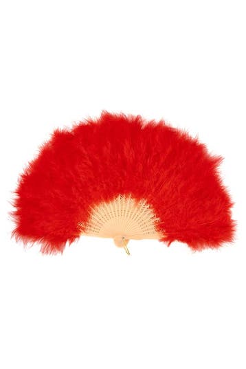 KIMU® Waaier Luxe Rood Fan Veertjes Dons Rode Handwaaier Vou, Kleding | Dames, Ophalen of Verzenden, Nieuw