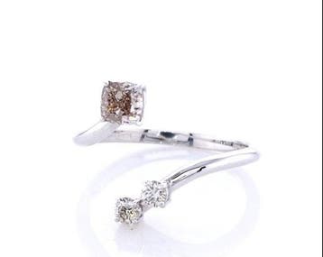 Zonder minimumprijs - Ring - 14 karaat Witgoud - 0.66ct. tw., Nieuw