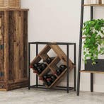 vidaXL Wijnrek Oudhout 51 x 18 x 52,5 cm Bewerkt hout, Verzenden, Nieuw