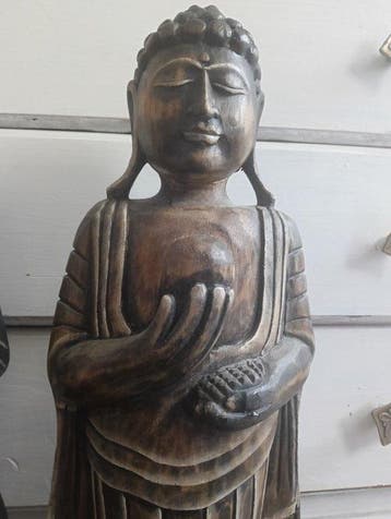 Decoratief ornament (2) - Indonesië - Een paar Boeddhas