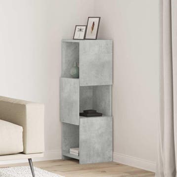 vidaXL Hoekkast Beton Grijs 30,5x30x95cm Bewerkt hout, Verzenden