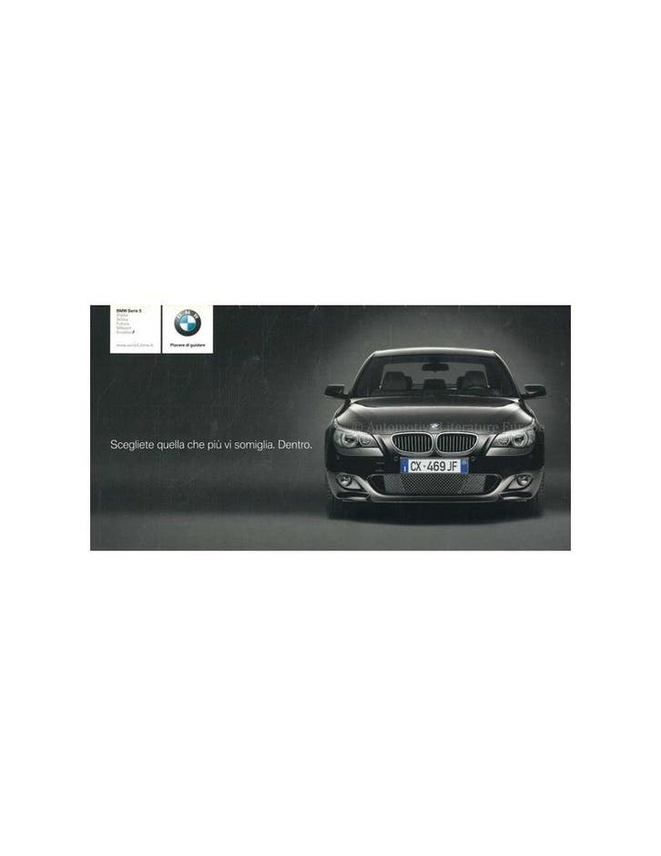 2007 BMW 5 SERIE BROCHURE ITALIAANS, Boeken, Auto's | Folders en Tijdschriften