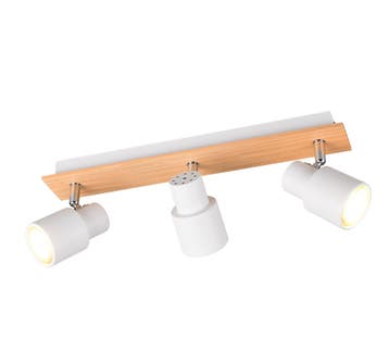 Trio PIERRE plafondspot | GU10 Fitting | wit mat | 46 x 6 cm, Verzenden, Nieuw