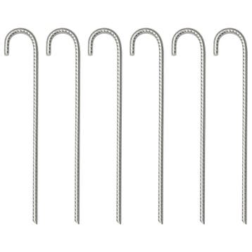 vidaXL Tentharingen 6 st Ø10 mm 37 cm gegalvaniseerd staal, Verzenden