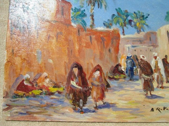 Bruno Retaux (1947) - Bled au Maroc, Antiquités & Art, Art | Peinture | Classique