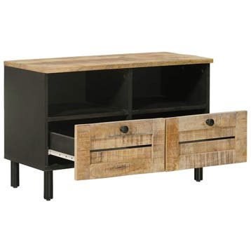 vidaXL Opbergkasten Naturel 70 x 33 x 46 cm Massief Mango, Verzenden, Nieuw