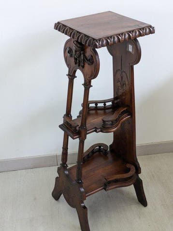 Standaard - Hout - houten plantenhouder, Antiek en Kunst