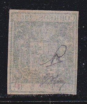 Espagne 1854 - Écu d’Espagne. 5 reales vert. - Edifil 26, Postzegels en Munten, Gestempeld