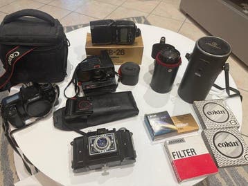 Canon, Nikon, Makinon, Polaroid, Vivitar, Tamron, Cokin, Nieuw