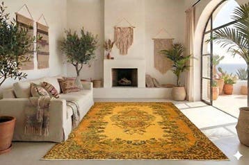 Geel goud vintage - Vloerkleed - 260 cm - 175 cm -