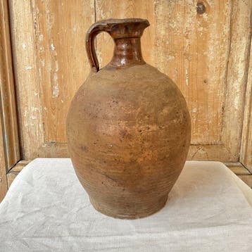 Antique French Earthenware Jug (Cruche) - Kruik - Aardewerk