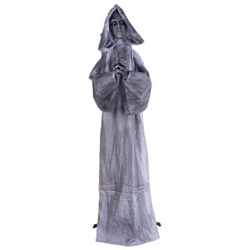 Halloween Decoratie Biddend Vrouwenbeeld 180cm Animatronic, Nieuw