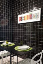 Wandtegel Handvorm Geo Twist Zwart Glans 10x10 (Muurtegels), Nieuw, Minder dan 20 cm, 10 m² of meer, Wandtegels