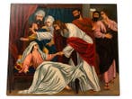 Christus wekt de dochter van Jairus - 63,5 x 54 cm - Hout -, Antiek en Kunst